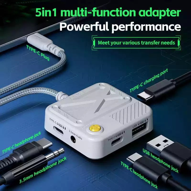 Buy Plextone GS5 5 in 1 Type C Adapter White from Vmart in Pakistan