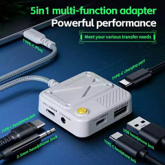 Buy Plextone GS5 5 in 1 Type C Adapter White from Vmart in Pakistan