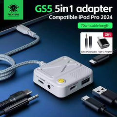 Buy Plextone GS5 5 in 1 Type C Adapter White from Vmart in Pakistan