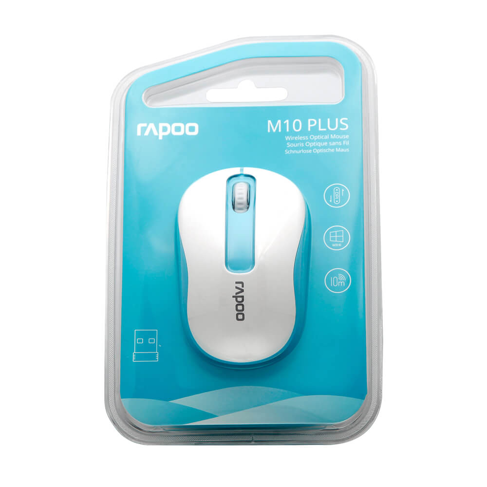 Buy Rapoo M10 Plus Wireless Optical Mouse - Blue from Vmart in Pakistan