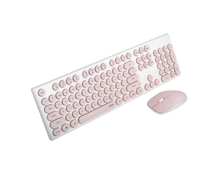 Buy Rapoo X260 Wireless Keyboard and Mouse Combo - Pink from Vmart in Pakistan