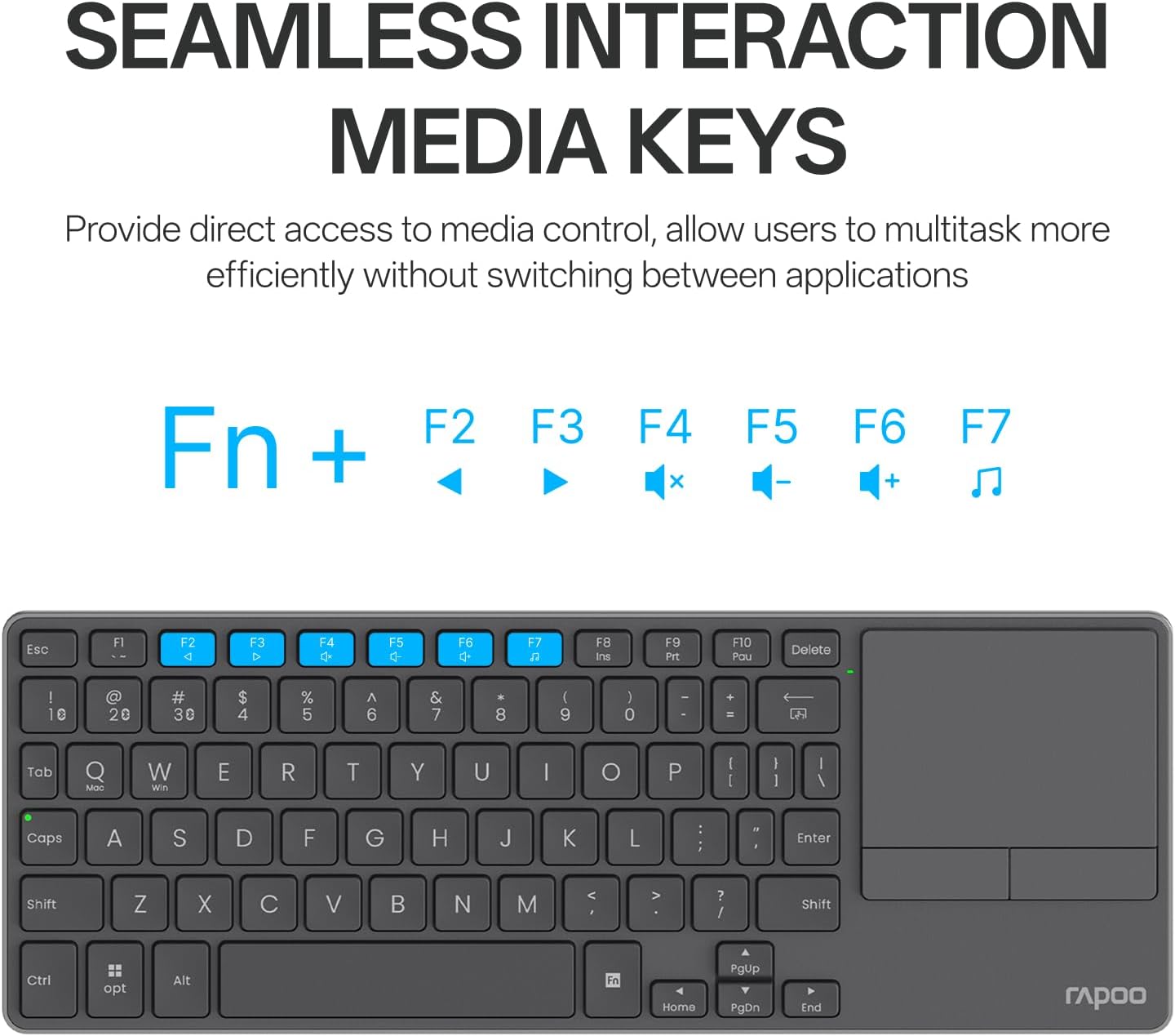Buy Rapoo E900T Mini Wireless Keyboard with Touchpad from Vmart in Pakistan