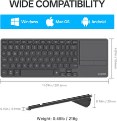 Buy Rapoo E900T Mini Wireless Keyboard with Touchpad from Vmart in Pakistan