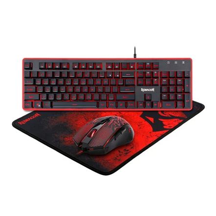 Buy Redragon S107 Gaming Keyboard, Mouse, Mouse Pad (3 In 1 Combo) from Vmart in Pakistan