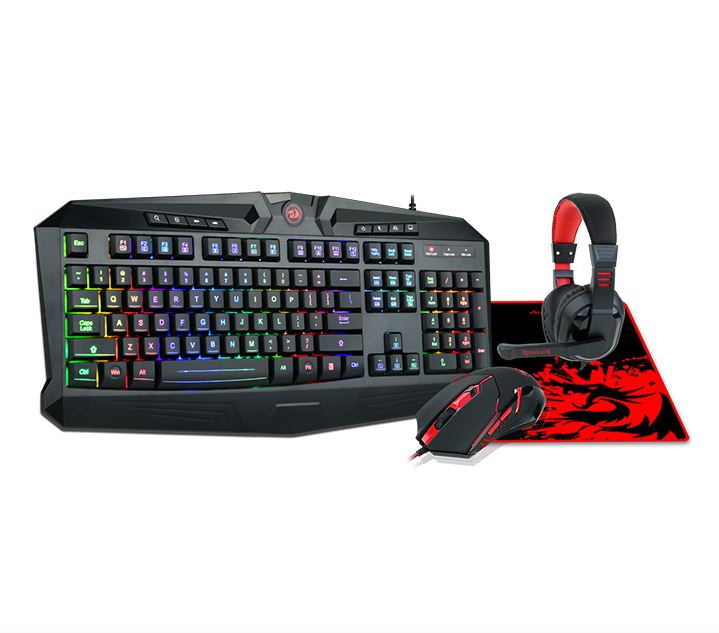 Buy Redragon K552-BB 4 In 1 (Keyboard, Mouse, Headset, Mousepad Set) from Vmart in Pakistan