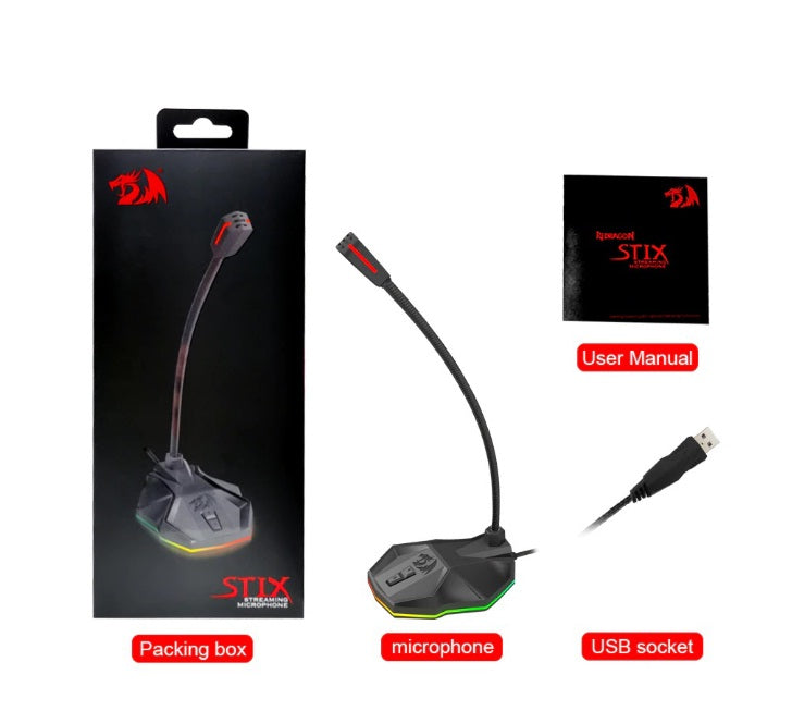 Buy Redragon GM99 STIX RGB USB Streaming Microphone from Vmart in Pakistan
