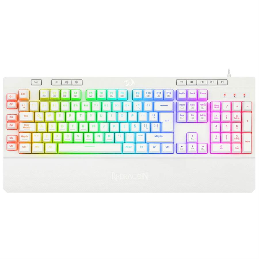 Buy Redragon K512 Shiva RGB Membrane Gaming Keyboard White from Vmart in Pakistan