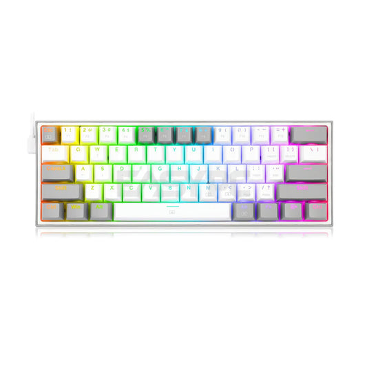 Buy Redragon K616 Fizz Pro RGB 60% Mechanical Keyboard - White/Grey from Vmart in Pakistan
