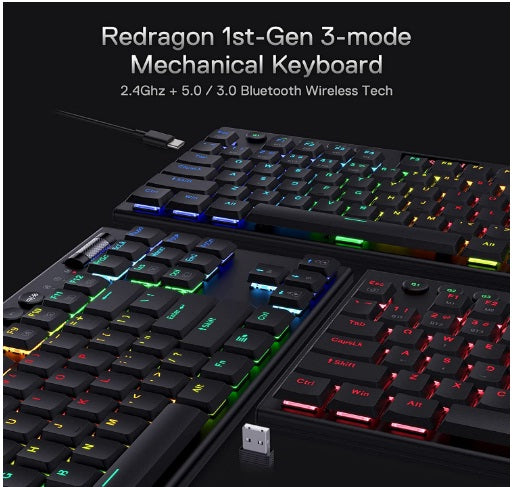 Buy Redragon K621 Horus TKL Wired RGB Mechanical Keyboard - White from Vmart in Pakistan