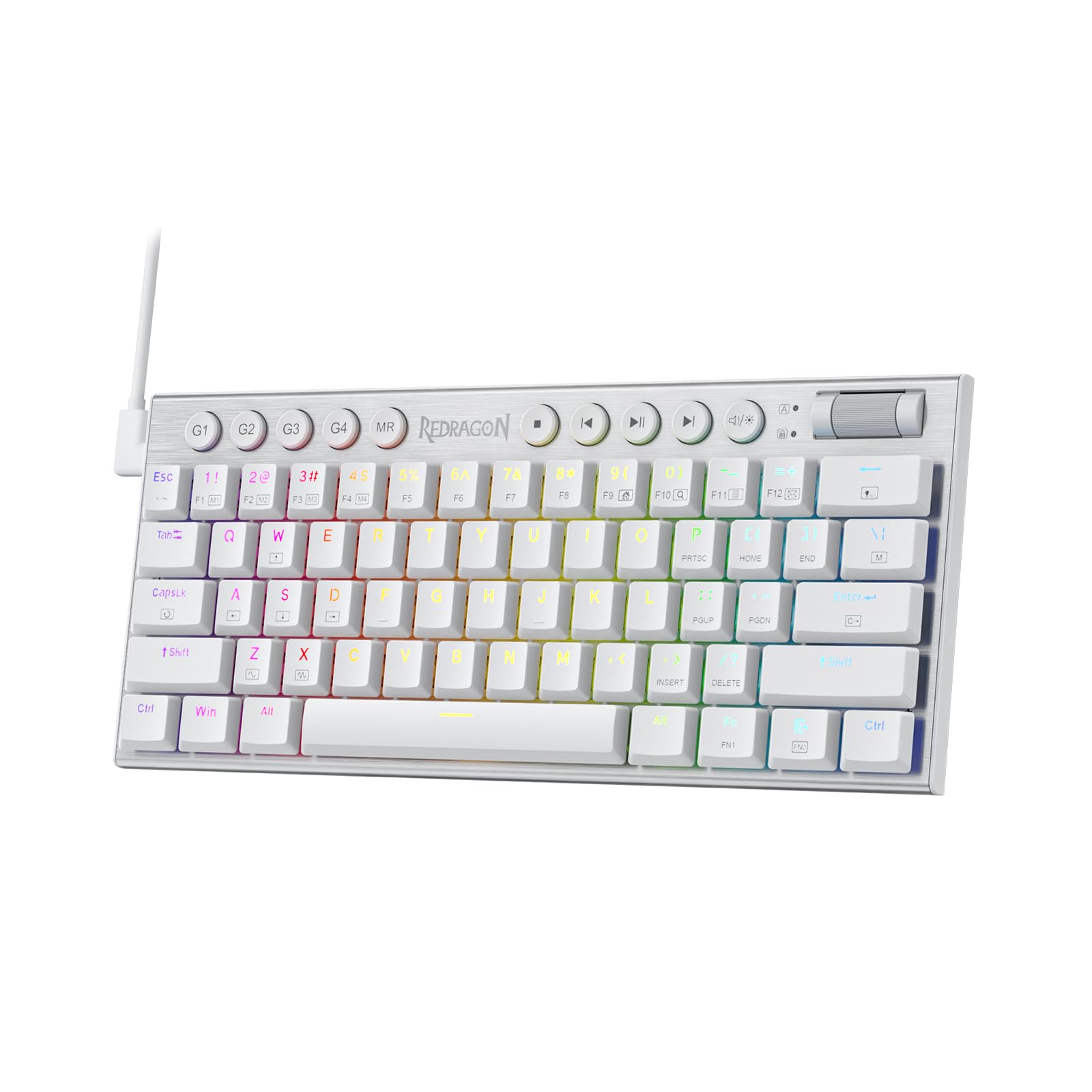 Buy Redragon K632-RGB 60% Wired Mechanical Keyboard With Macro Keys White from Vmart in Pakistan