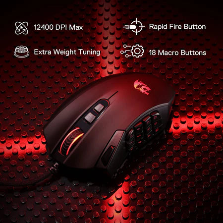 Buy Redragon Azzinoth M921 RGB MMO Gaming Mouse w/18 Programmable Buttons from Vmart in Pakistan