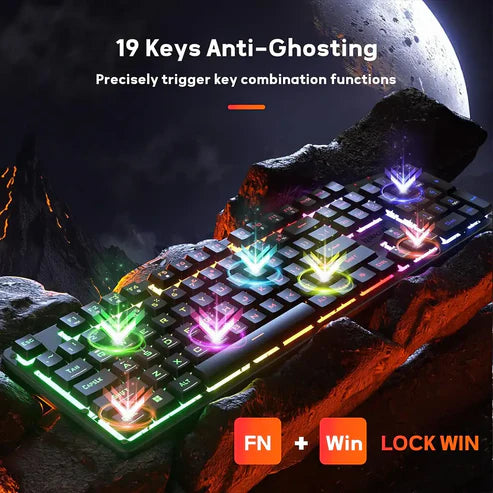 Buy Redragon K521 Netherbane Full size RGB Wired Membrane Keyboard from Vmart in Pakistan
