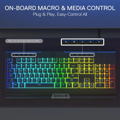 Buy Redragon K525 Shiva Lite Membrane Gaming Keyboard White from Vmart in Pakistan