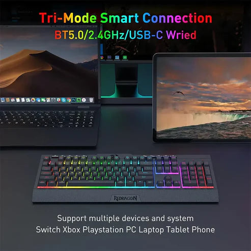 Buy Redragon K525 Shiva Pro Wireless 26 keys Anti-Ghosting Membrane Gaming Keyboard from Vmart in Pakistan