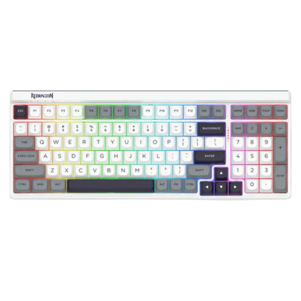 Buy Redragon K656 Garen Pro 3-Mode Wireless RGB Gaming Keyboard MoonDust Gray from Vmart in Pakistan