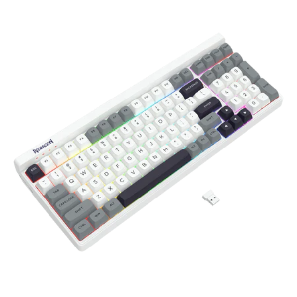 Buy Redragon K656 Garen Pro 3-Mode Wireless RGB Gaming Keyboard MoonDust Gray from Vmart in Pakistan