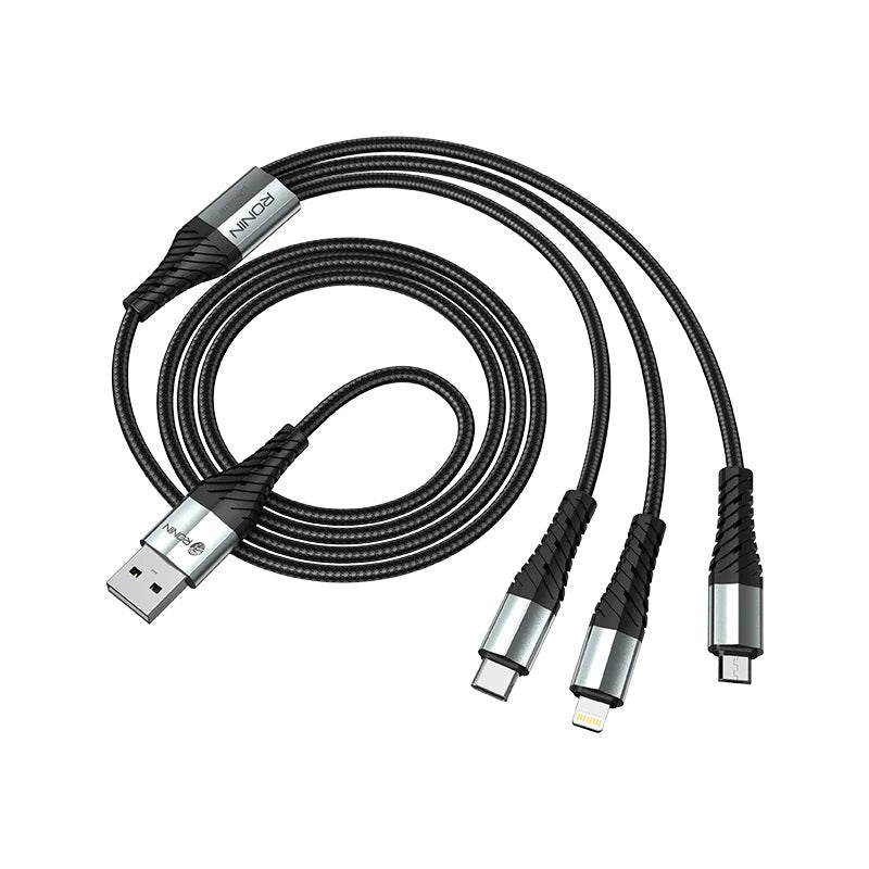 Buy Ronin R-305 3 in 1 Durable Braided Cable from Vmart in Pakistan