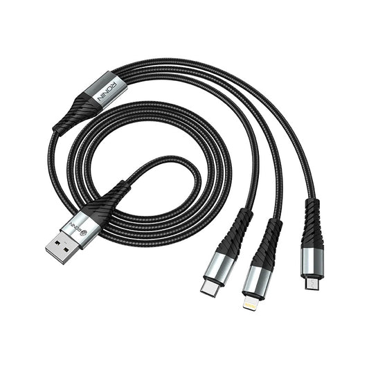 Buy Ronin R-305 3 in 1 Durable Braided Cable from Vmart in Pakistan