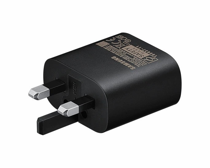 Buy Samsung 25W PD Adapter 3 Pin (USB-C) (Without Cable) - Black from Vmart in Pakistan