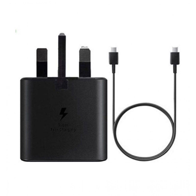 Buy Samsung 25W Travel Adapter 3 Pin with C to C Cable Black from Vmart in Pakistan
