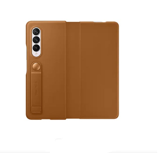 Buy Samsung Galaxy Z Fold3 5G Leather Flip Cover - Camel from Vmart in Pakistan