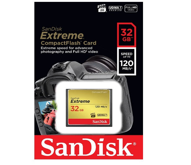 Buy SanDisk 32GB Extreme CompactFlash Memory Card from Vmart in Pakistan