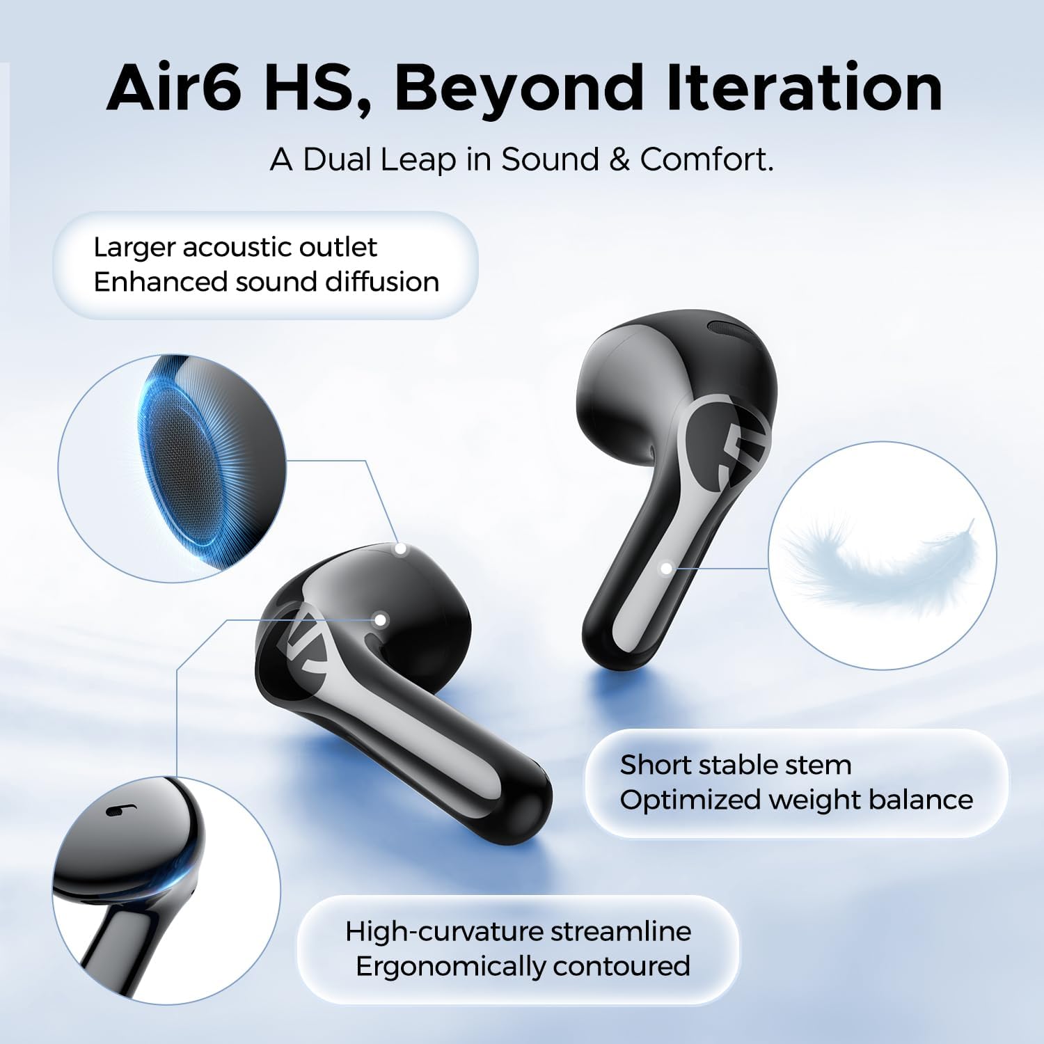 Buy Soundpeats Air6 HS Semi-In-Ear Wireless Earbuds Vmart in Pakistan