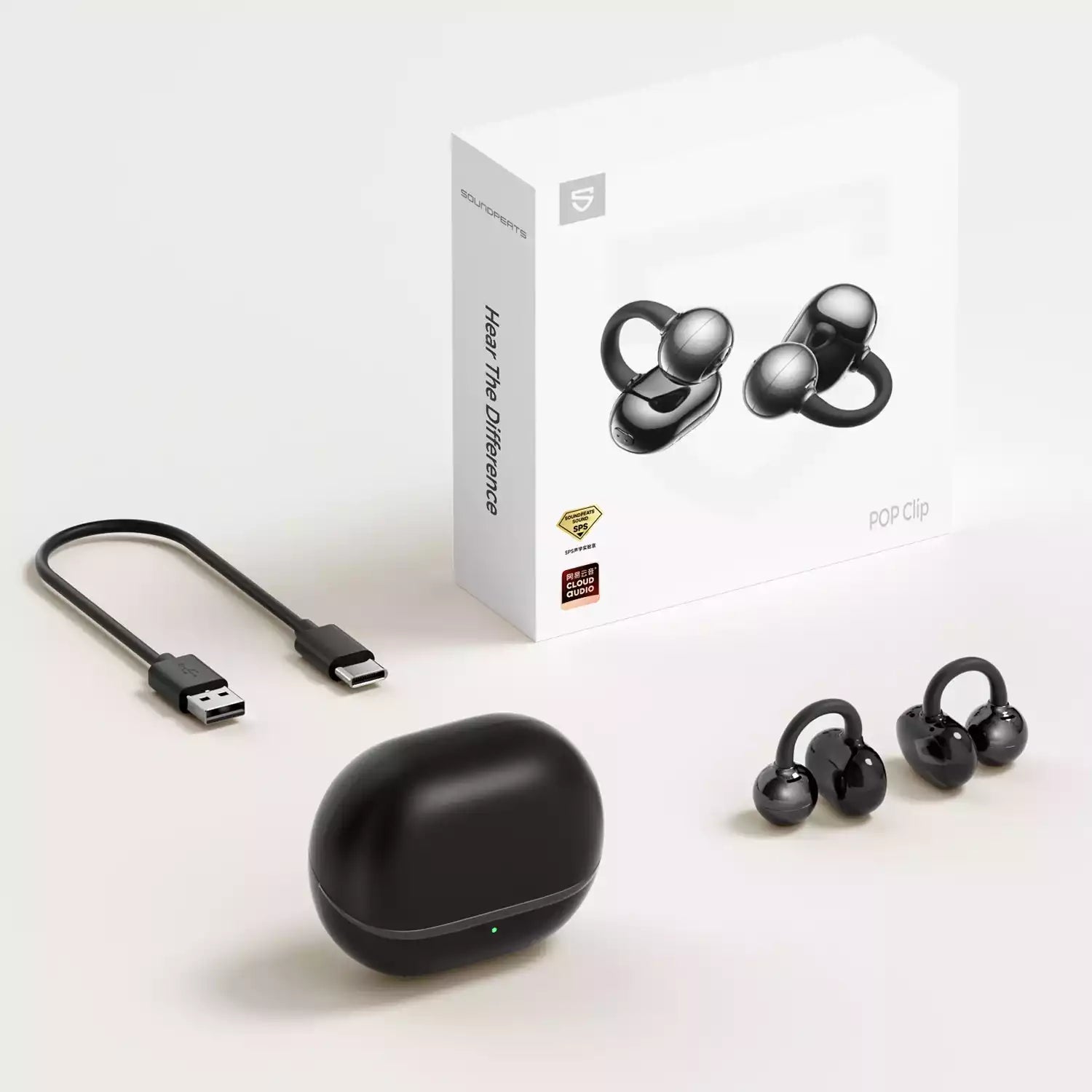 Buy Soundpeats Pop Clip Wireless Open Ear Earbuds Black from Vmart in Pakistan