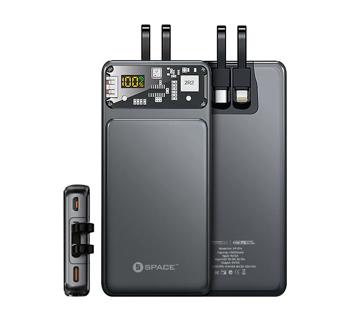 Buy Space SP-074 Speed PD+QC 3.0 Power Bank Series 10000mAh from Vmart in Pakistan