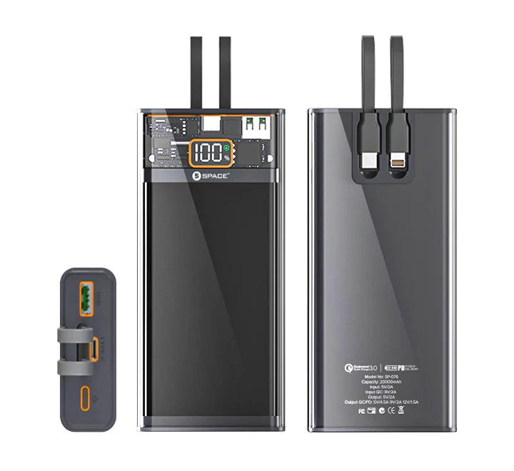 Buy Space SP-076 Speed PD+QC 3.0 Power Bank Series 20000mAh from Vmart in Pakistan