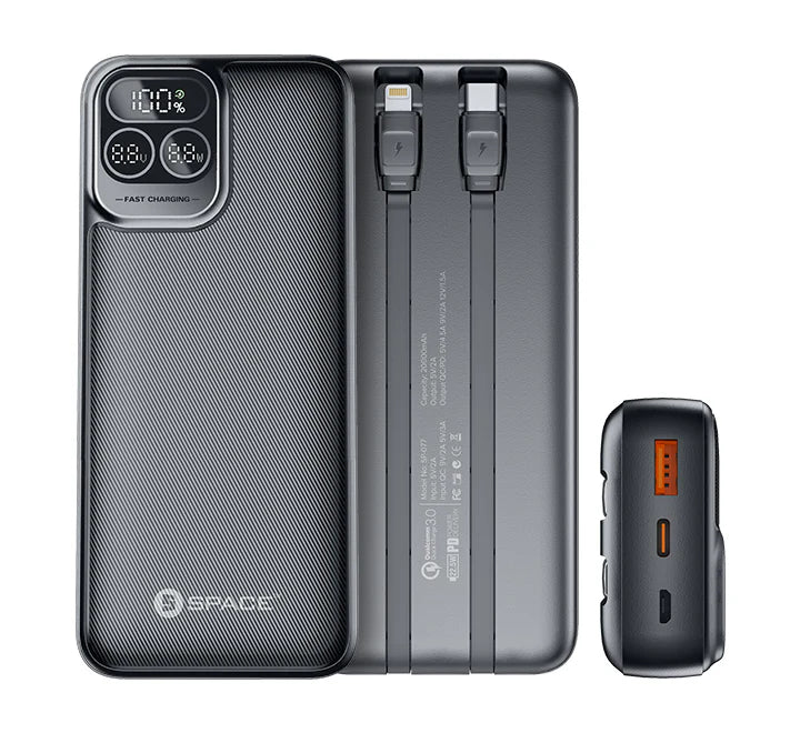 Buy Space SP-077 Speed PD+QC 3.0 Power Bank 20000mAh from Vmart in Pakistan