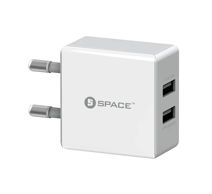Buy Space WC-101 Dual Port USB 2.4A Wall Charger With Micro USB Cable from Vmart in Pakistan