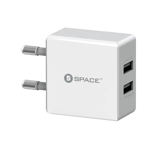 Buy Space WC-101 Dual Port USB 2.4A Wall Charger With Micro USB Cable from Vmart in Pakistan