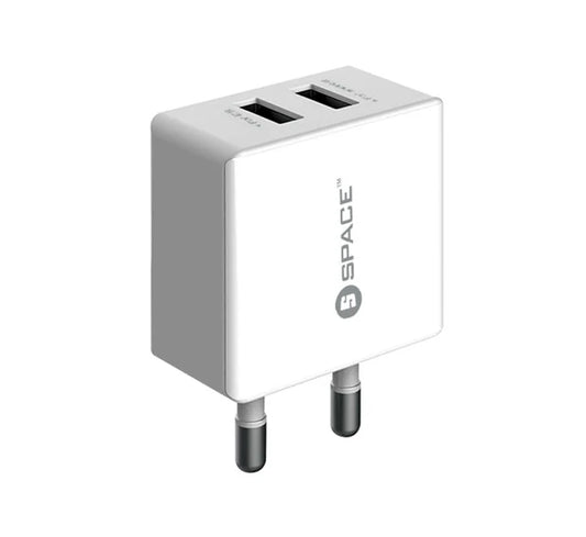Buy Space WC-101 Dual Port USB 2.4A Wall Charger With Micro USB Cable from Vmart in Pakistan