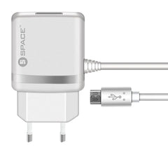 Buy Space WC-105 2.4A Wall Charger Built In Micro USB Cable from Vmart in Pakistan
