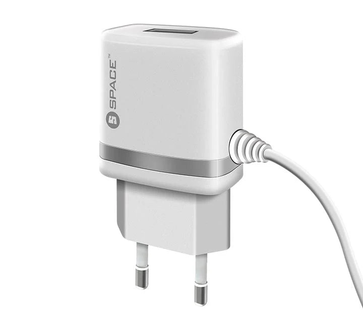 Buy Space WC-105 2.4A Wall Charger Built In Micro USB Cable from Vmart in Pakistan