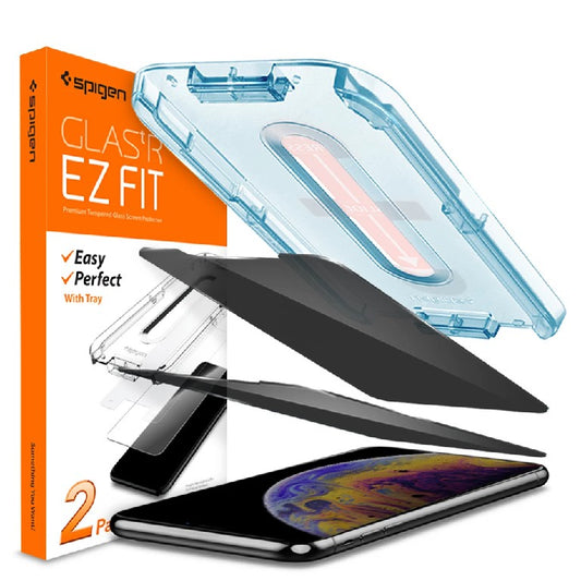Buy Spigen iPhone 11 Pro / XS / X Screen Protector EZ FIT GLAS.tR Privacy from Vmart in Pakistan