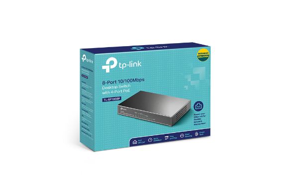 Buy TP-Link TL-SF1008P 8-Ports 10/100Mbps Desktop Switch With 4-Port PoE from Vmart in Pakistan