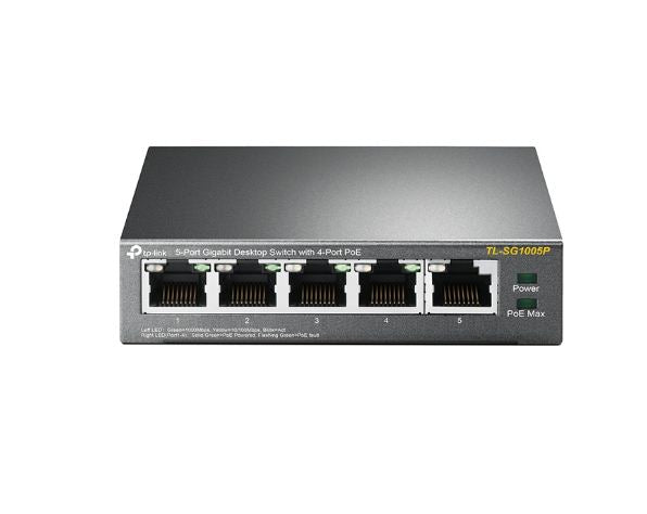 Buy TP-Link TL-SG1005P 5-Ports Gigabit Desktop Switch With 4-Port PoE from Vmart in Pakistan