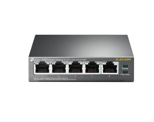 Buy TP-Link TL-SG1005P 5-Ports Gigabit Desktop Switch With 4-Port PoE from Vmart in Pakistan