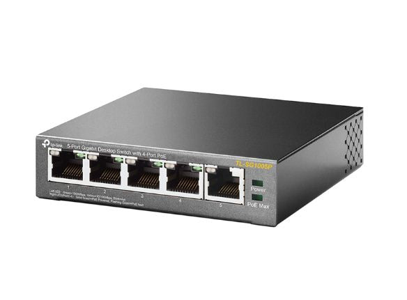 Buy TP-Link TL-SG1005P 5-Ports Gigabit Desktop Switch With 4-Port PoE from Vmart in Pakistan