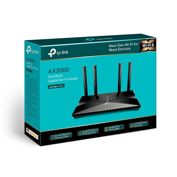 Buy TP-Link Archer AX50 AX3000 Dual Band Gigabit Wi-Fi 6 Router from Vmart in Pakistan