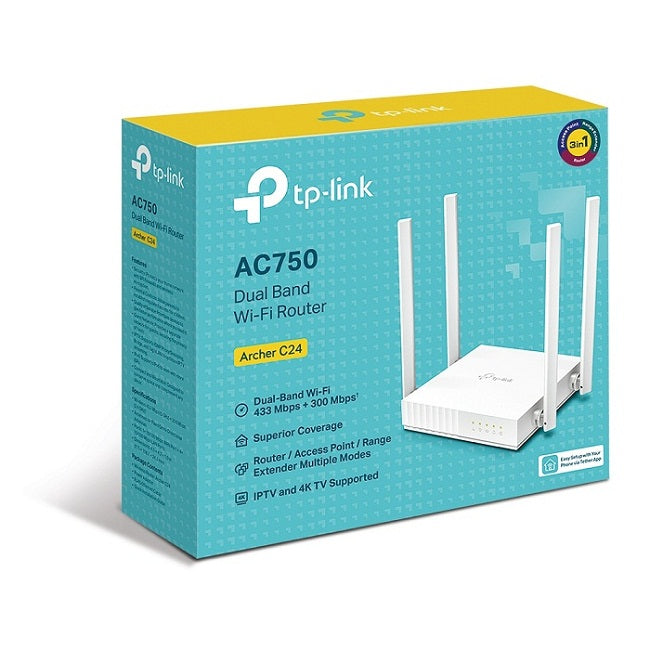 Buy TP-Link Archer C24 AC750 Dual-Band Wi-Fi Router from Vmart in Pakistan