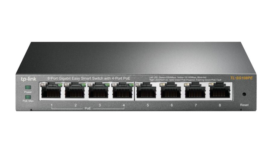 Buy TP-Link SG108PE 8-Port Gigabit Easy Smart Switch from Vmart in Pakistan