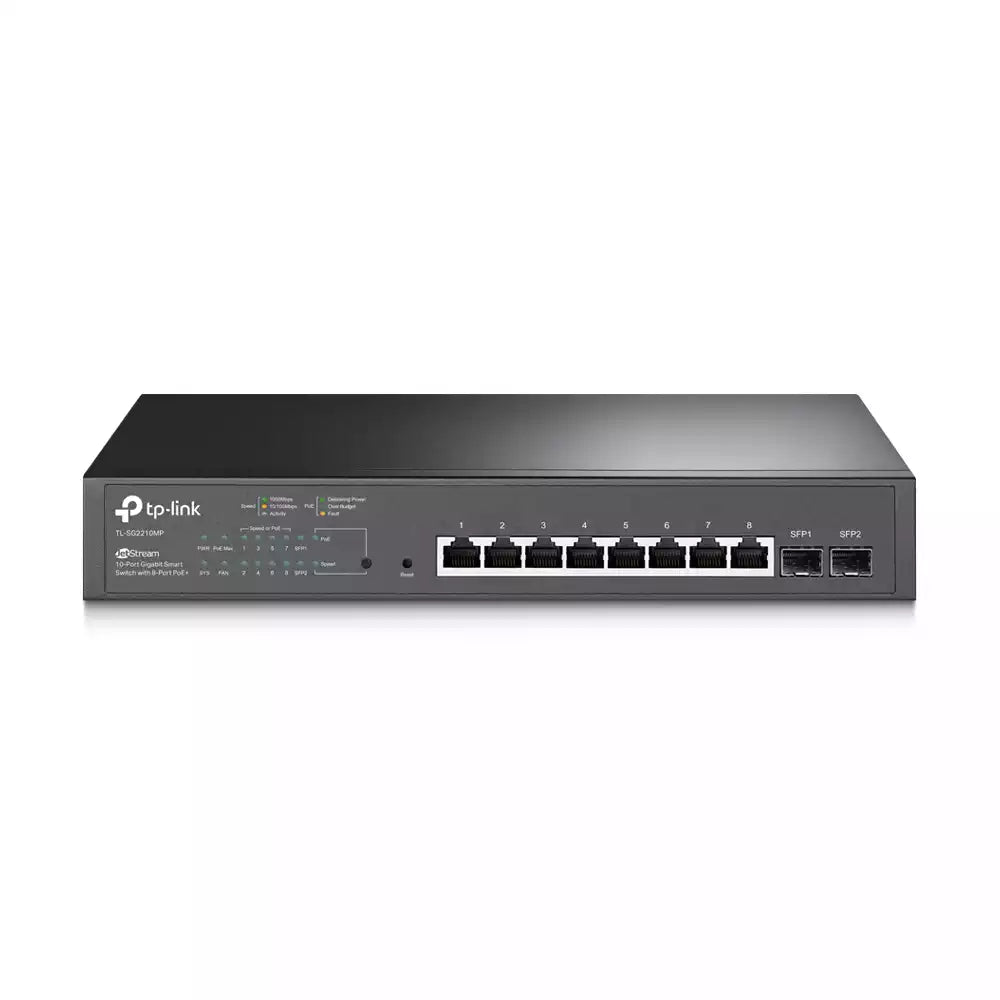 Buy TP-Link TL-SG2210MP JetStream 10-Port Gigabit Smart Switch with 8-Port PoE+ from Vmart in Pakistan