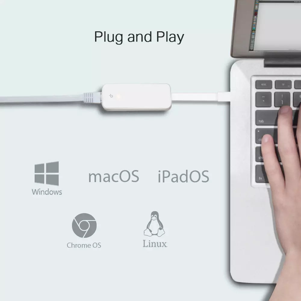 Buy TP-Link UE300C USB Type-C to RJ45 Gigabit Ethernet Network Adapter from Vmart in Pakistan