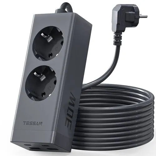 Buy Tessan TS-FS01DE00 30W Power Strip 2m from Vmart in Pakistan