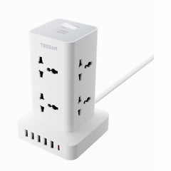 Buy Tessan TS-TPS01AL30 8 Universal + 5 USB + 1 Type-C Power Strip 5m from Vmart in Pakistan