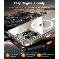 Torras Diamond Series Magsafe Compatible Phone Case for iPhone 15 Pro Max Clear