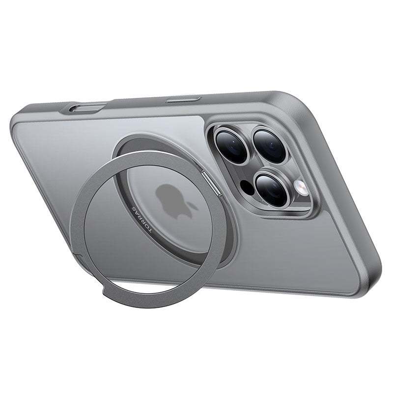 Buy Torras Ostand Pro Series MagSafe Compatible Case for iPhone 16 Pro Max Titanium Grey from Vmart in Pakistan